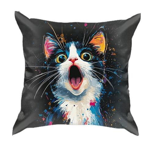 3D подушка Удивленный Кот
