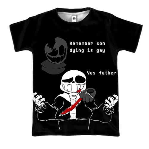 3D футболка Undertale - Remember son!