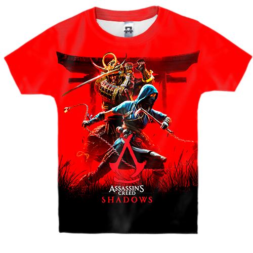 Детская 3D футболка Assassin's Creed - Shadows (red)