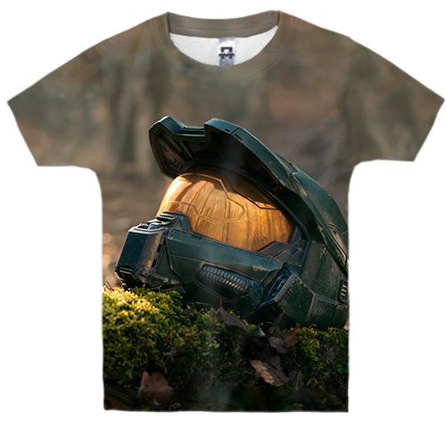 Детская 3D футболка Master Chief helmet