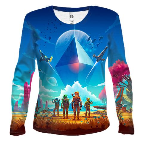 Жіночий 3D лонгслів No Man's Sky