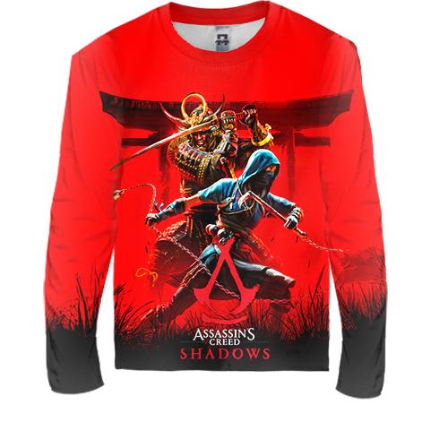 Детский 3D лонгслив Assassin's Creed - Shadows (red)