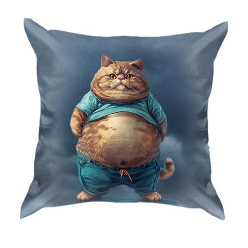 3D подушка Кот пузатик