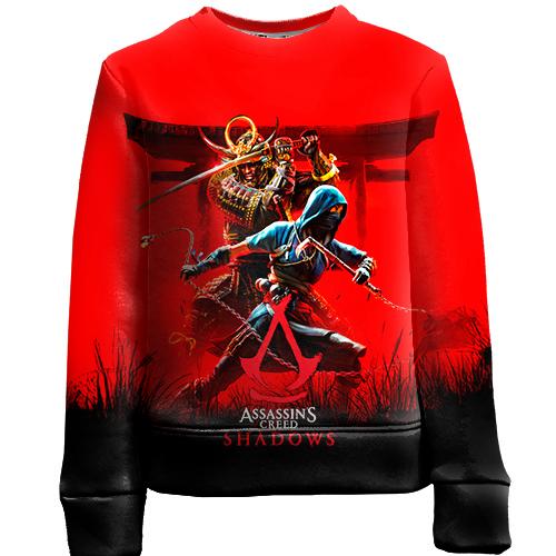 Детский 3D свитшот Assassin's Creed - Shadows (red)