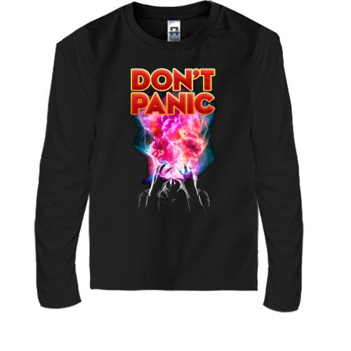 Детская футболка с длинным рукавом Don't Panic