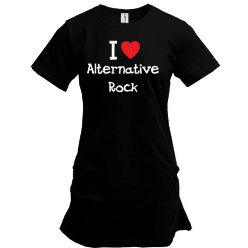 Подовжена футболка  I love ROCK