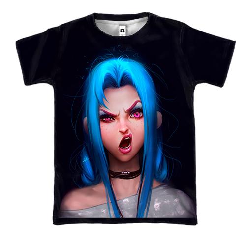 3D футболка Jinx - League of Legends, Arcane