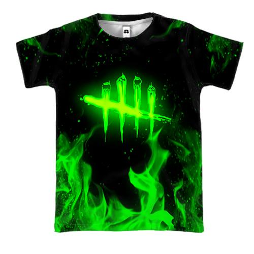 3D футболка Dead by Daylight green logo
