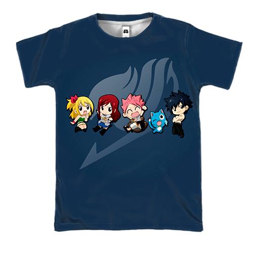 3D футболка Fairy Tail - Chibi Heroes