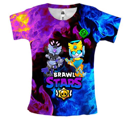 Жіноча 3D футболка з BrawlStars персонажами