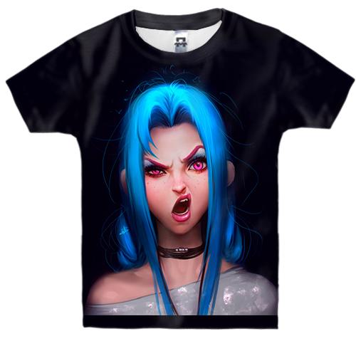 Детская 3D футболка Jinx - League of Legends, Arcane