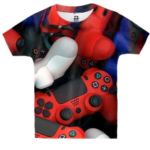 Детская 3D футболка с DualShock PS