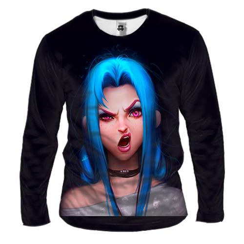Мужской 3D лонгслив Jinx - League of Legends, Arcane