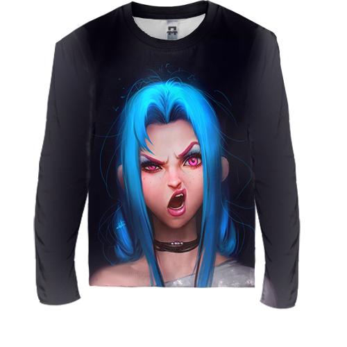 Детский 3D лонгслив Jinx - League of Legends, Arcane