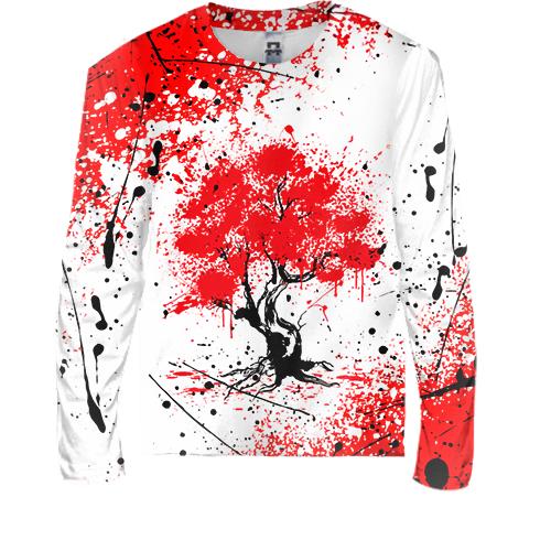 Детский 3D лонгслив Цветение Сакуры