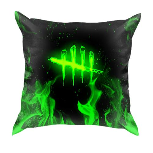 3D подушка Dead by Daylight green logo