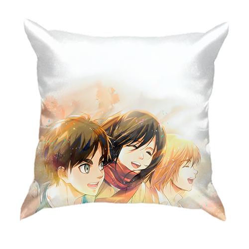 3D подушка Eren, Mikasa, Armin - AoT