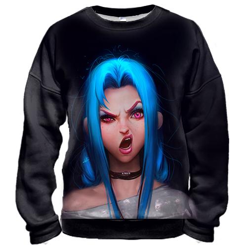 3D свитшот Jinx - League of Legends, Arcane