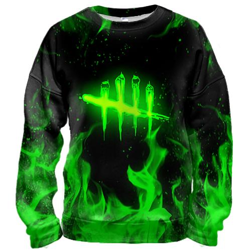 3D свитшот Dead by Daylight green logo