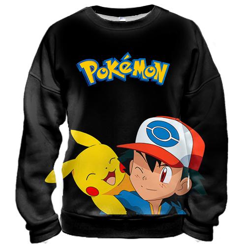 3D світшот Еш та Пікачу - Pokemon