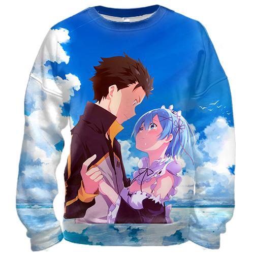 3D світшот Субару та Рем - Re:Zero
