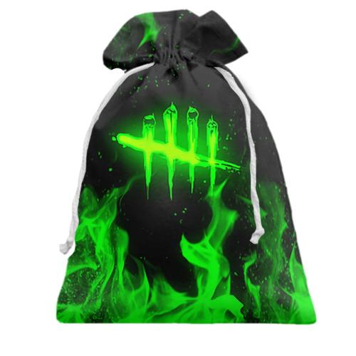3D Подарочный мешочек Dead by Daylight green logo