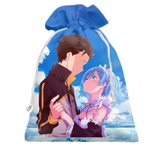 3D Подарочный мешочек Субару и Рем - Re:Zero