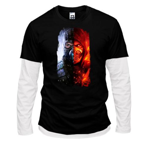 Комбинированный лонгслив с Sub Zero и Скорпионом из Mortal Kom