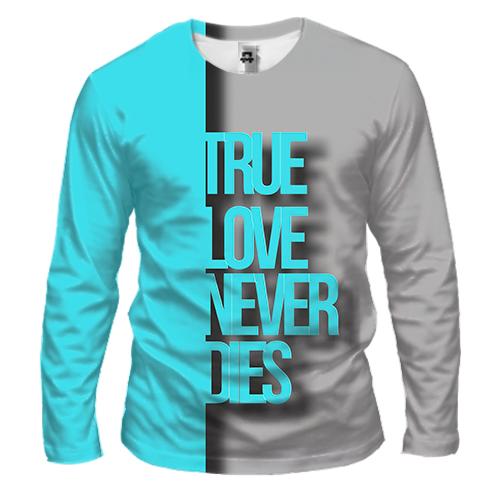 Чоловічий 3D лонгслів True Love Never Dies