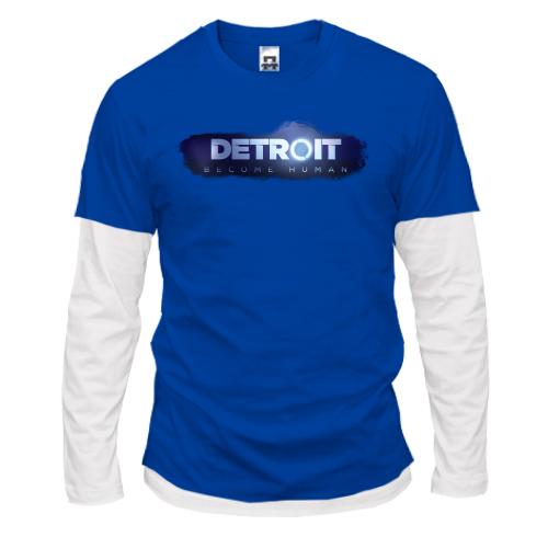Комбинированный лонгслив с логотипом игры: Detroit - Become Hu