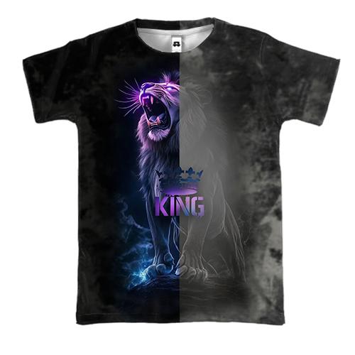 3D футболка з левом - King
