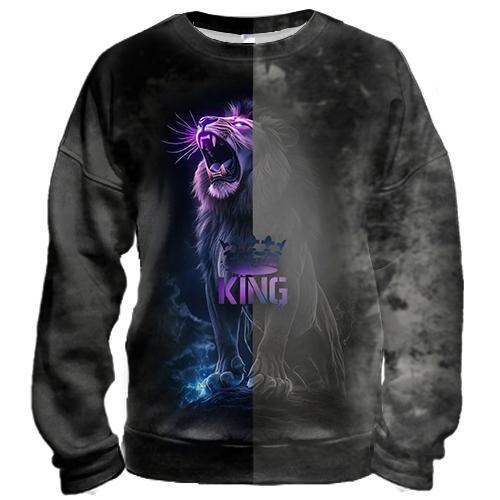 3D світшот з левом - King
