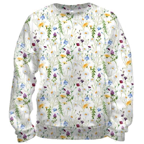 3D свитшот Полевые цветы