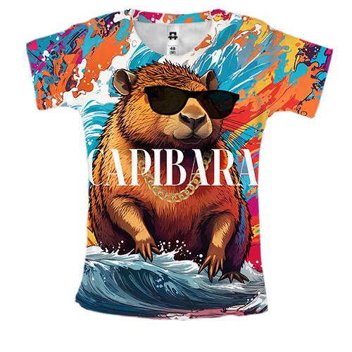 Жіноча 3D футболка Capibara