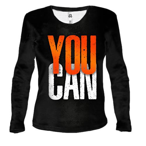 Женский 3D лонгслив You Can