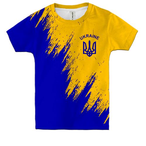 Детская 3D футболка Ukraine (желто-синяя)