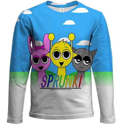 Детский 3D лонгслив Sprunki