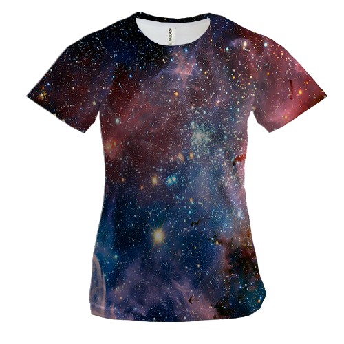 Женская 3D футболка Космос