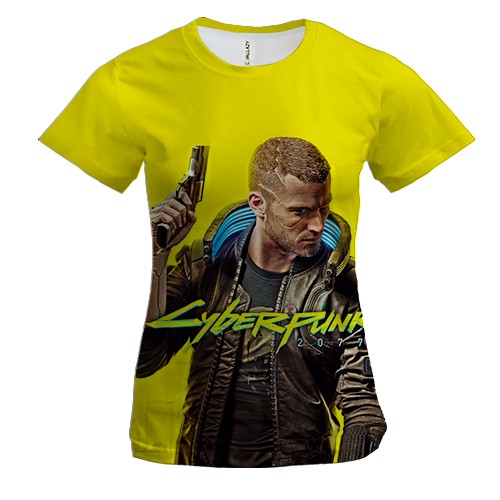 Женская 3D футболка Cyberpunk