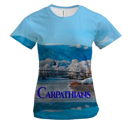 Жіноча 3D футболка Карпати (2)