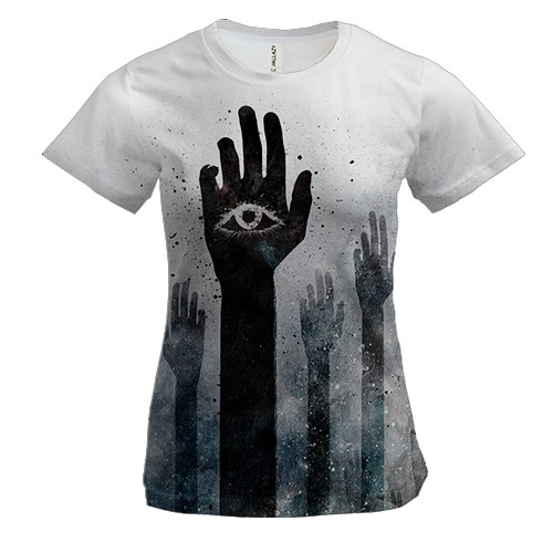 Женская 3D футболка с всевидящим оком