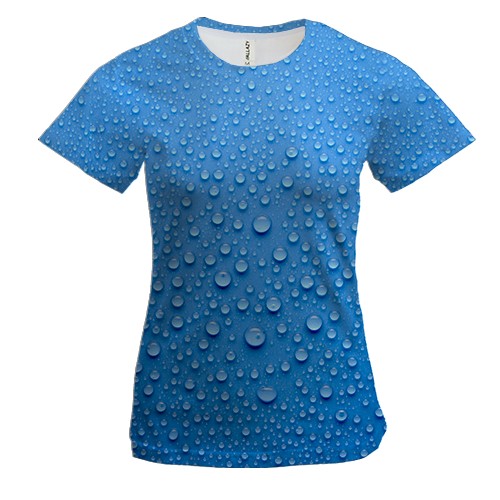 Жіноча 3D футболка з краплями води