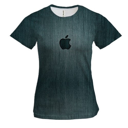 Женская 3D футболка Apple (дерево)