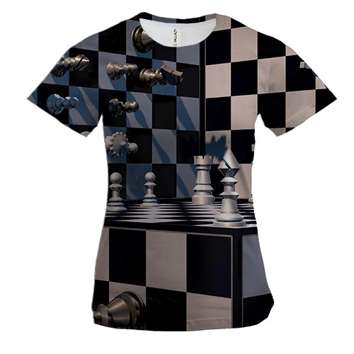 Жіноча 3D футболка Шахи