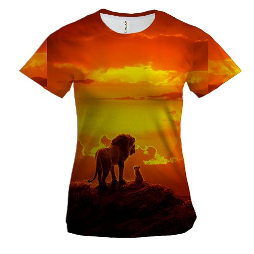 Женская 3D футболка Король Лев