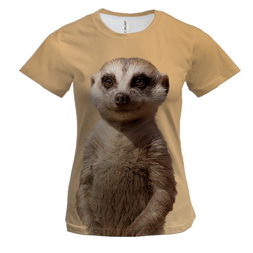 Женская 3D футболка с Тимоном