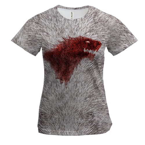 Женская 3D футболка Игра престолов - Старки