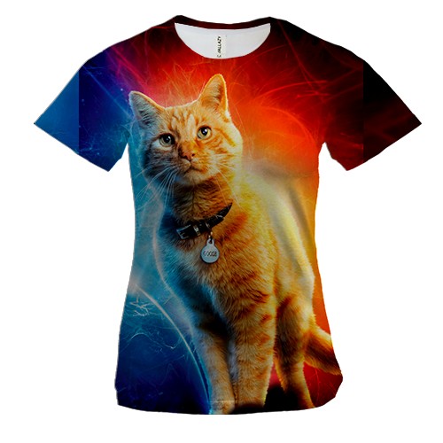 Жіноча 3D футболка з котом (Goose)