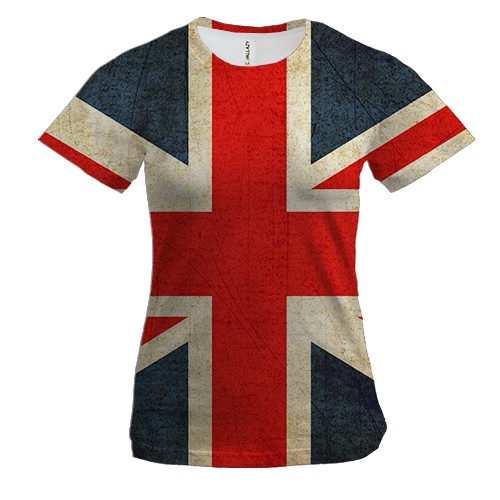 Женская 3D футболка с Британским флагом
