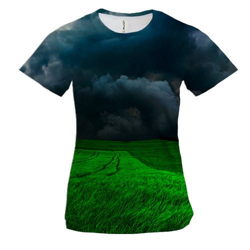 Женская 3D футболка Летняя гроза